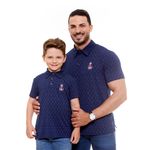 camiseta-gola-polo-infantil-jesus-Ancora-da-alma-azul-pai-e-filho