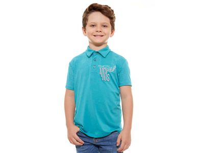Camiseta Gola Polo infantil Manda teus Anjos GMP9687