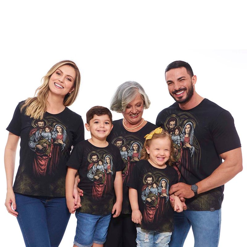 camiseta-infantil-sagrada-familia-unissex-preto-familia