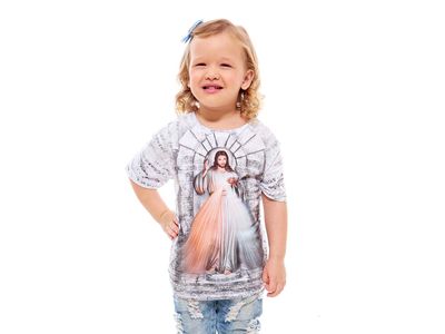 Camiseta infantil Jesus Misericordioso Unissex DV9890