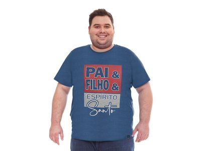 Camiseta Plus Size Pai e Filho e Espírito Santo MSP11732