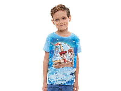 Camiseta Infantil Quando Jesus está no barco não importa o tamanho das ondas AK11256