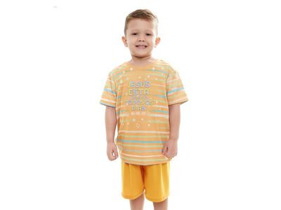 Pijama Infantil Jesus está comigo todos os dias PJ11290