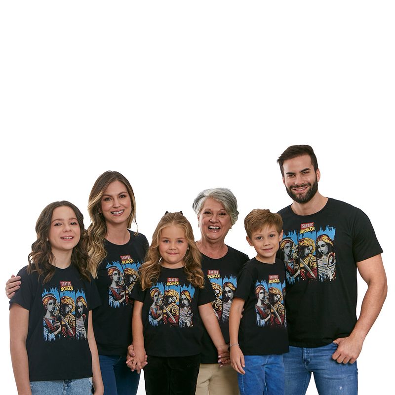 camiseta-infantil-santos-arcanjos-preto-familia