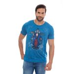 Camiseta-Santas-Chagas-azul-frente