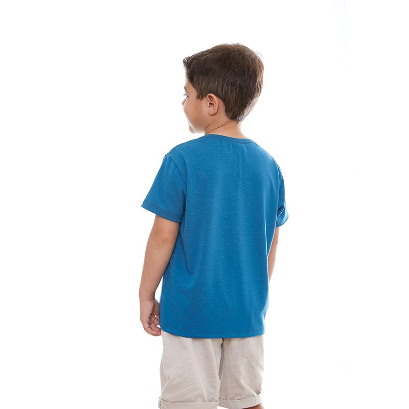 Camiseta-Infantil-Santas-Chagas-azul--costas