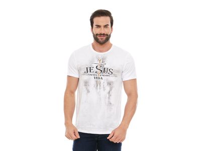 Camiseta Jesus Salvou a minha vida Slim MS11926