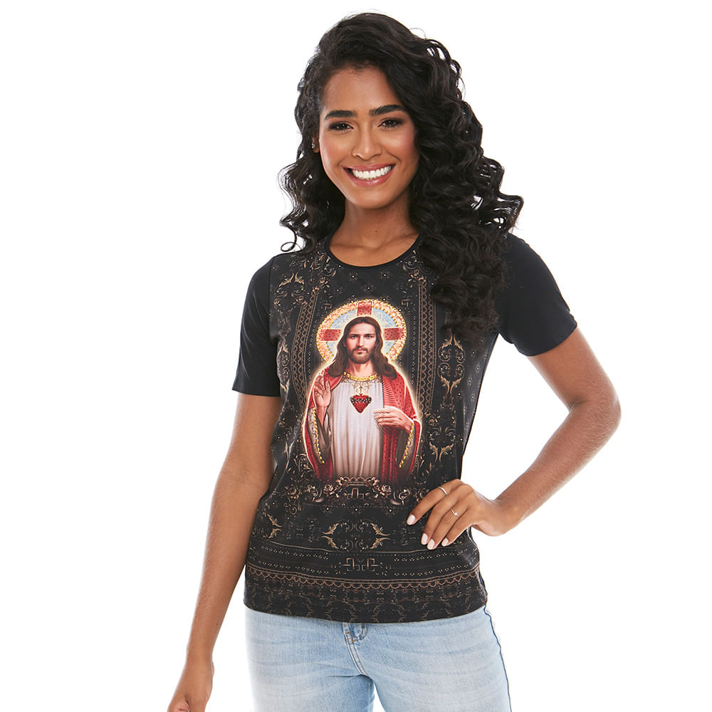 Camisetas agape com store pedrarias