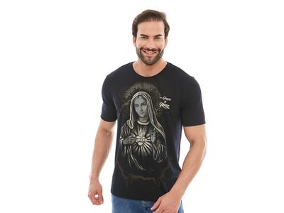 Camiseta Imaculado Coração de Maria e Sagrado Coração do Menino Jesus DV12361