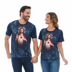 Camiseta-Sagrado-Coracao-De-Jesus-azul-casal