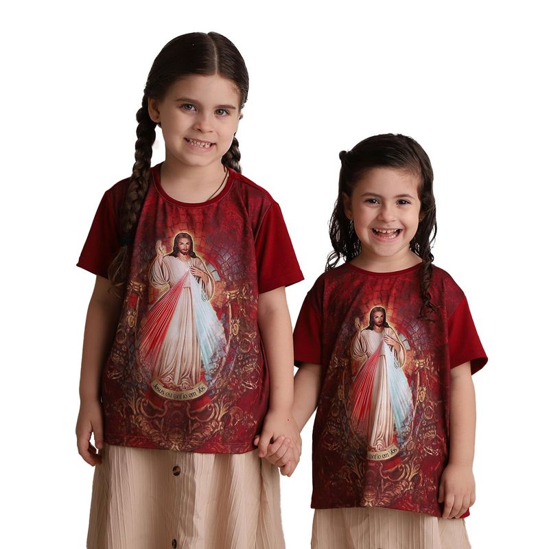 Camiseta-Infantil-Jesus-Misericordioso-Unissex-frente