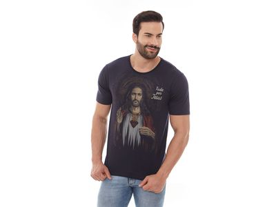 Camiseta Sagrado Coração de Jesus e Imaculado Coração de Maria DV12660