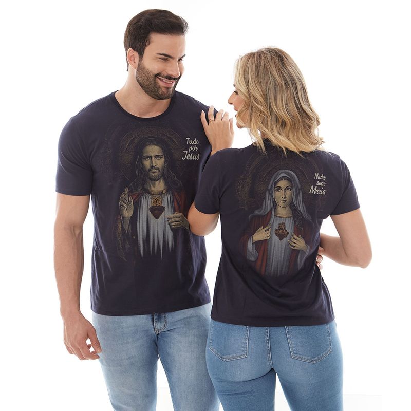 Camiseta-Sagrado-Coracao-de-Jesus-e-Imaculado-Coracao-de-Maria-casal-1