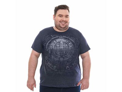 Camiseta Plus Size Medalha de São Bento DVP13179